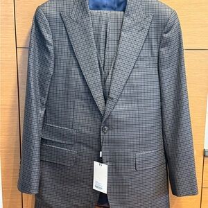 Suitsupply Blue-Gray Glen Plaid Wool Blazer